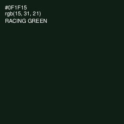 #0F1F15 - Racing Green Color Image